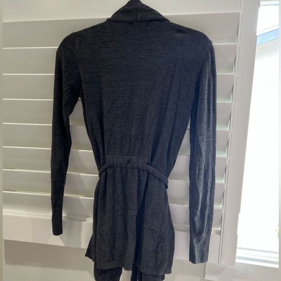 BAREFOOT DREAMS CozyChic Drape Rib Cardigan Ultra Lite Carbon Gray - Picture 16 of 16